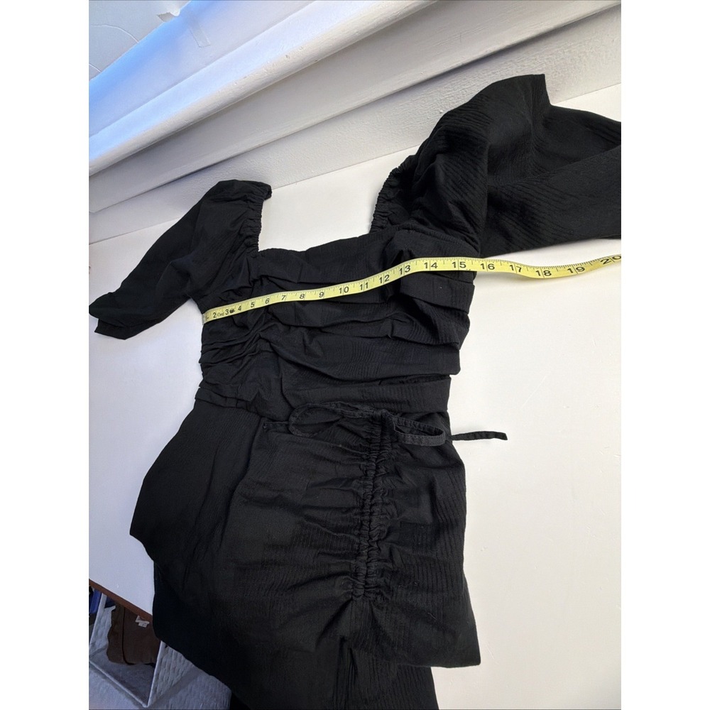 FREE PEOPLE Sz Small LOOKING STUNNING MIDI DRESS IN BLACK Rushed High Slit - Picture 8 of 9